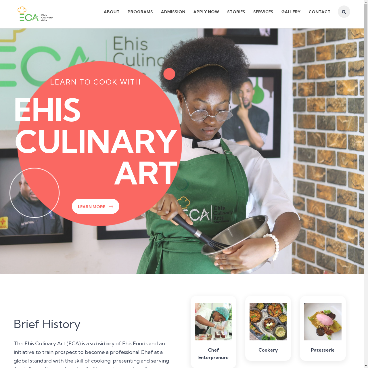 Ehis Culinary Arts Website